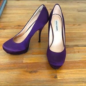 Steve Madden purple satin pump 8.5